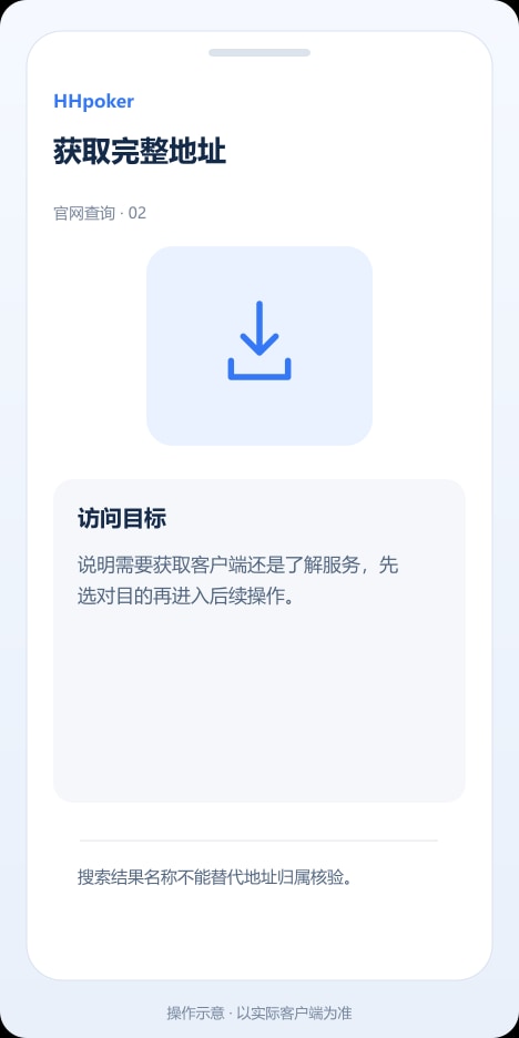 HHpoker 获取完整地址操作示意